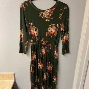 Green Floral Dress